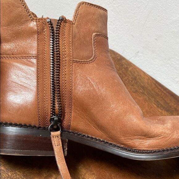 Franco Sarto Cognac Leather Booties - Picture 8 of 11